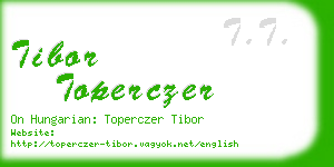 tibor toperczer business card